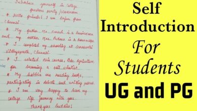 self introduction in english for college students
